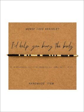 Morse Code Bracelet for Women Gold Friendship Beaded Gift Jewelry